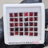 30 Pcs Natural Mozambique Garnet Faceted  |Square| Size: 4mm - The LabradoriteKing