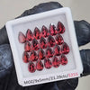 22 Pcs Natural Mozambique Garnet Faceted  |Pear| Size: 9x5mm - The LabradoriteKing