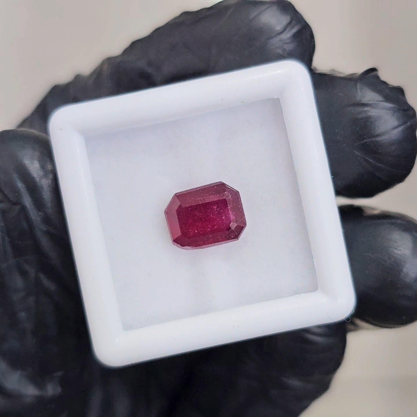 Natural Ruby Faceted  | Rectangle | 9x7mm