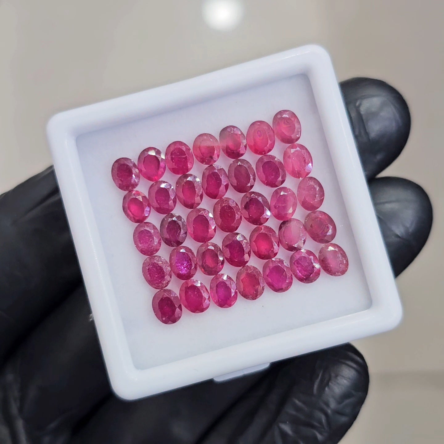 35 Pcs Natural Ruby Faceted  | Oval | 5x4mm