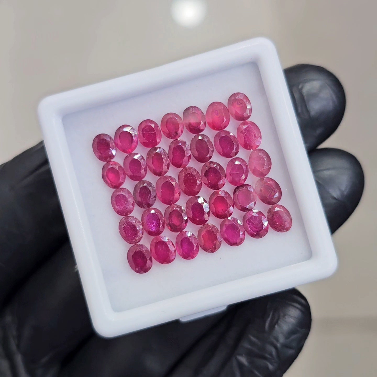 35 Pcs Natural Ruby Faceted  | Oval | 5x4mm
