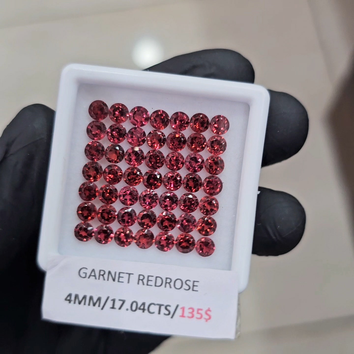 49 Pcs Natural Redrose Garnet | Round| Size: 4mm - The LabradoriteKing