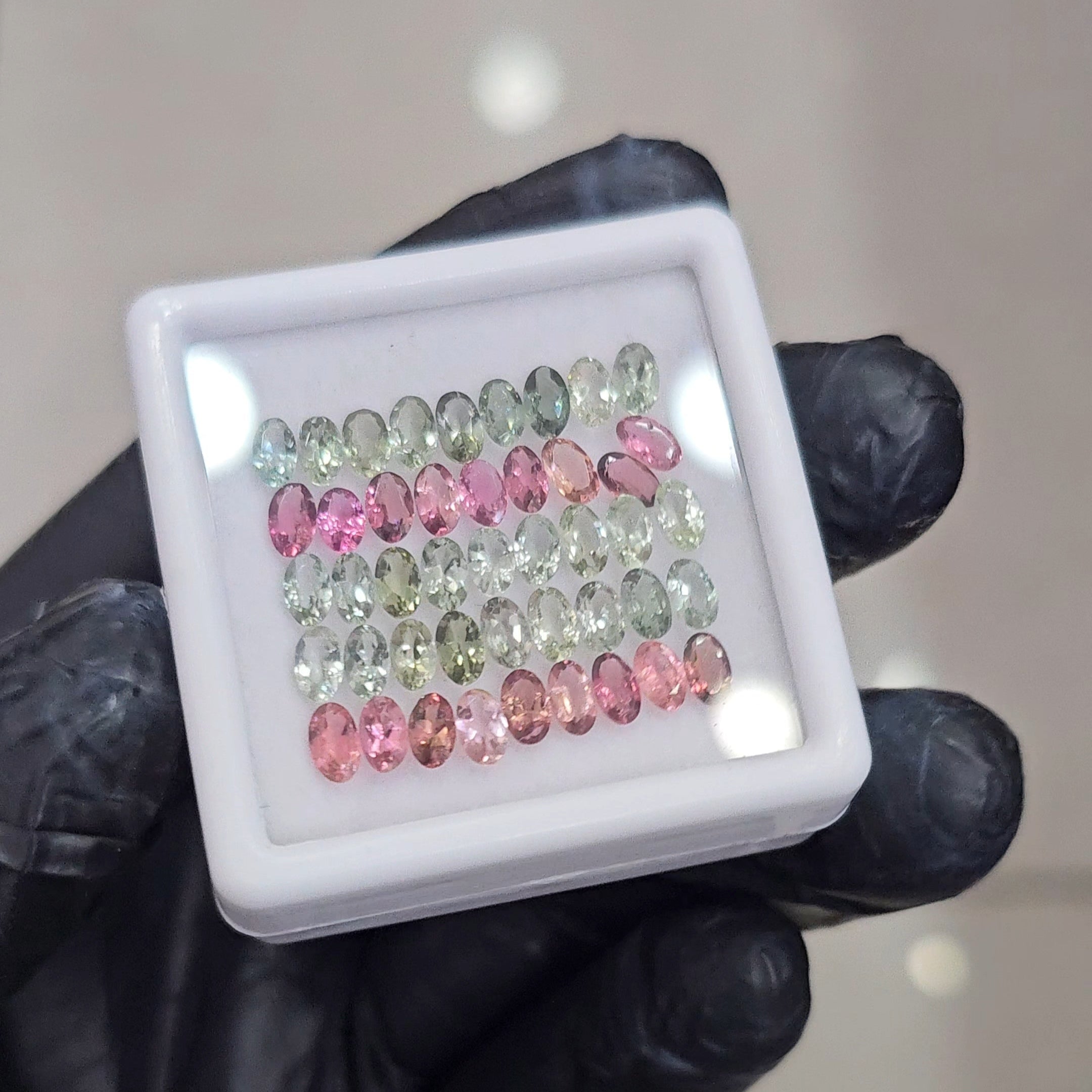 45 Pcs of Natural Tourmaline Faceted  | Oval | Size: 5x3mm - The LabradoriteKing