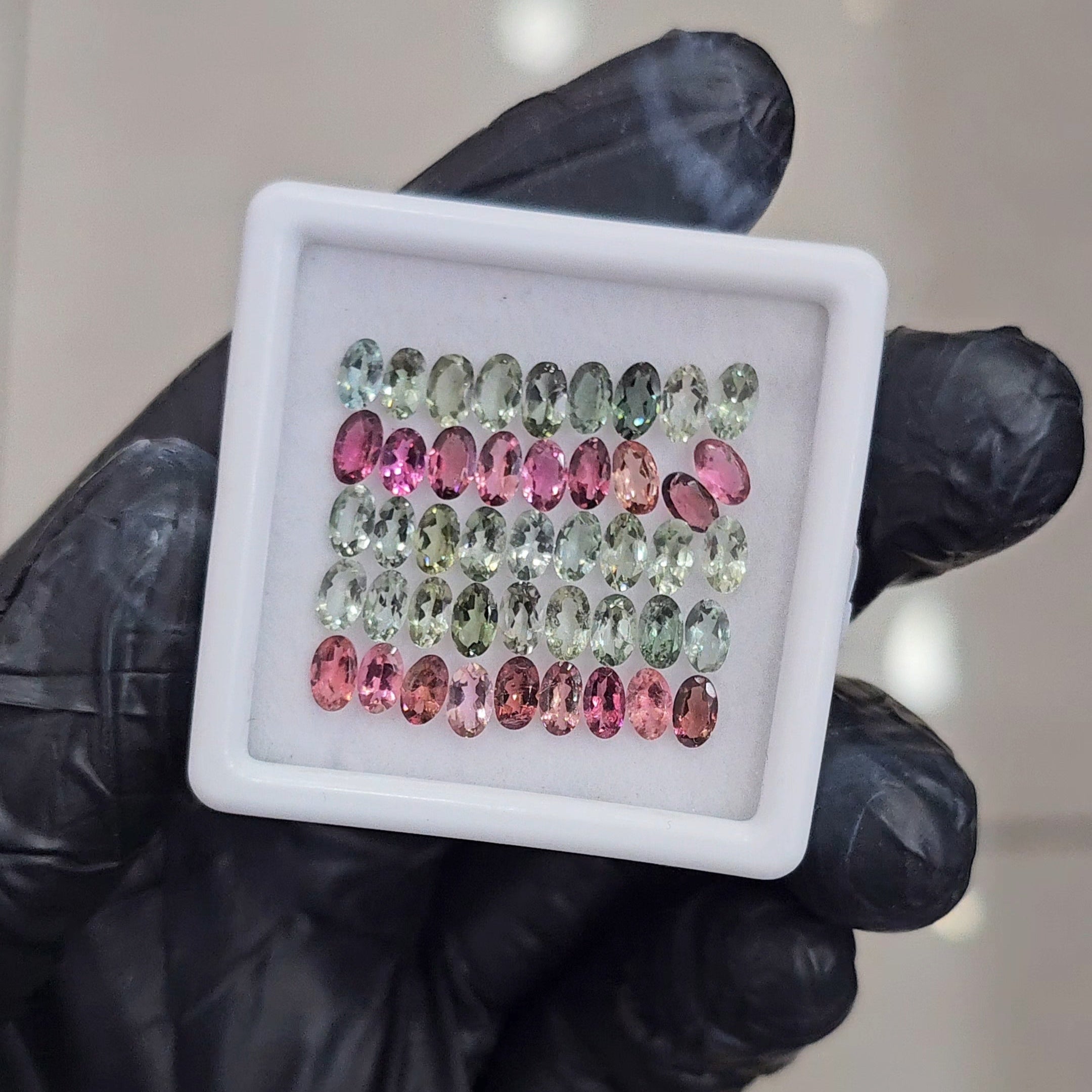 45 Pcs of Natural Tourmaline Faceted  | Oval | Size: 5x3mm - The LabradoriteKing