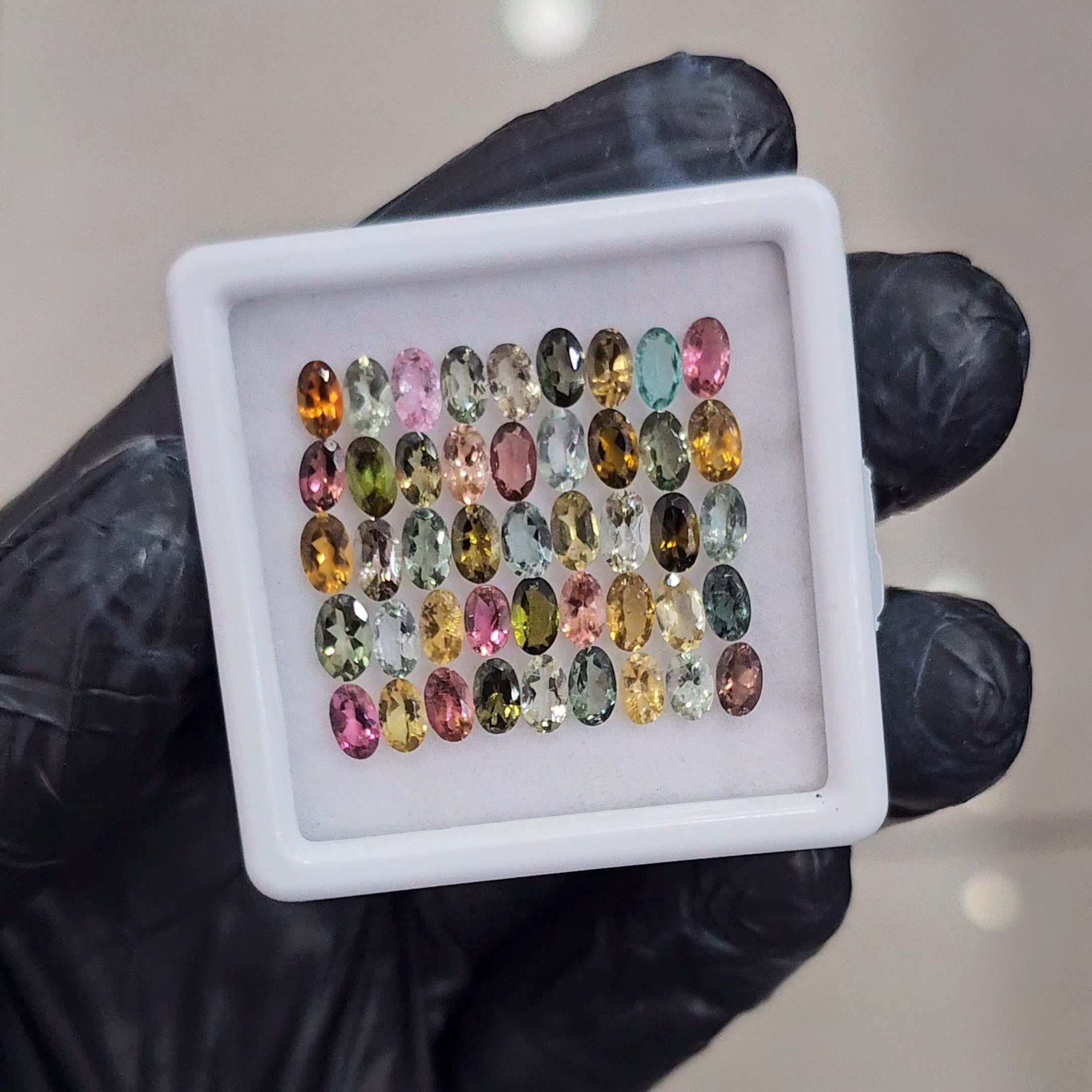 45 Pcs of Natural Tourmaline Faceted  | Oval | Size: 5x3mm - The LabradoriteKing