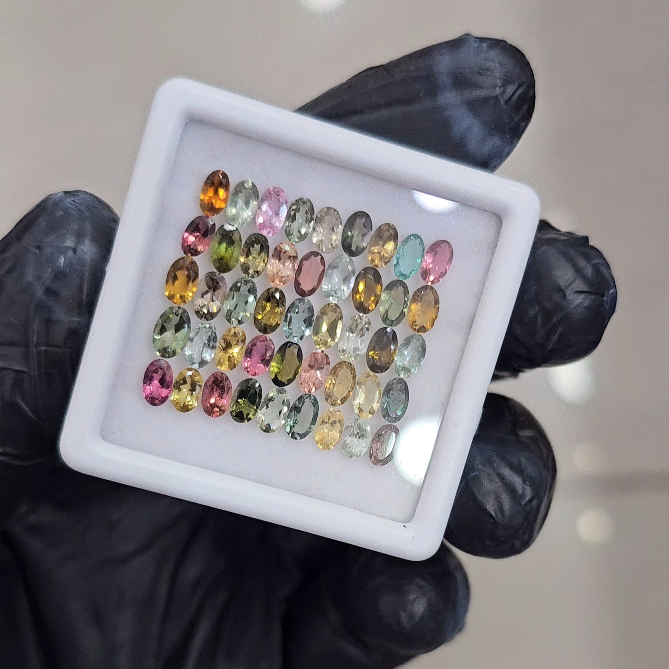 45 Pcs of Natural Tourmaline Faceted  | Oval | Size: 5x3mm - The LabradoriteKing