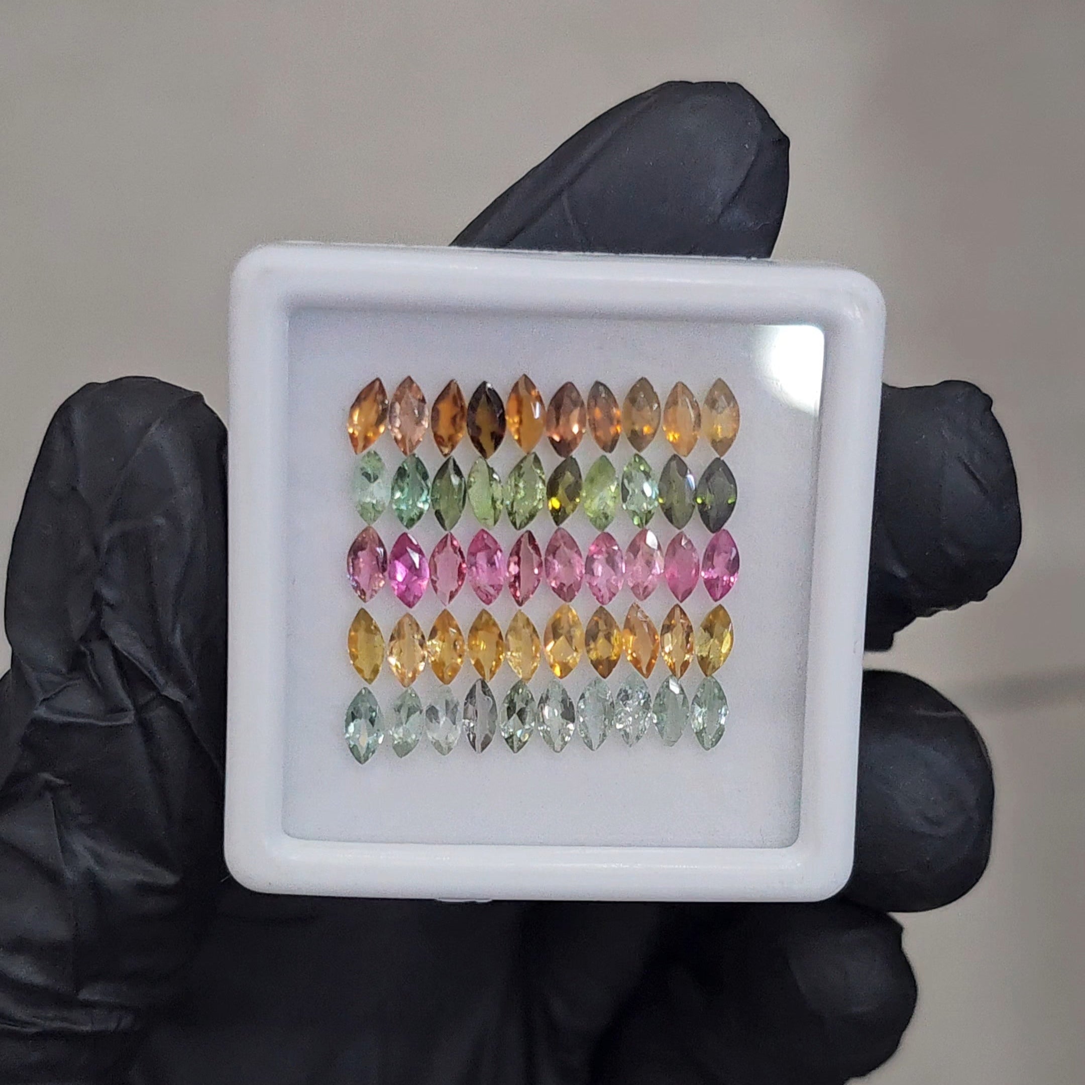 50 Pcs of Natural Tourmaline Faceted  | Marquise| Size: 6x3mm - The LabradoriteKing