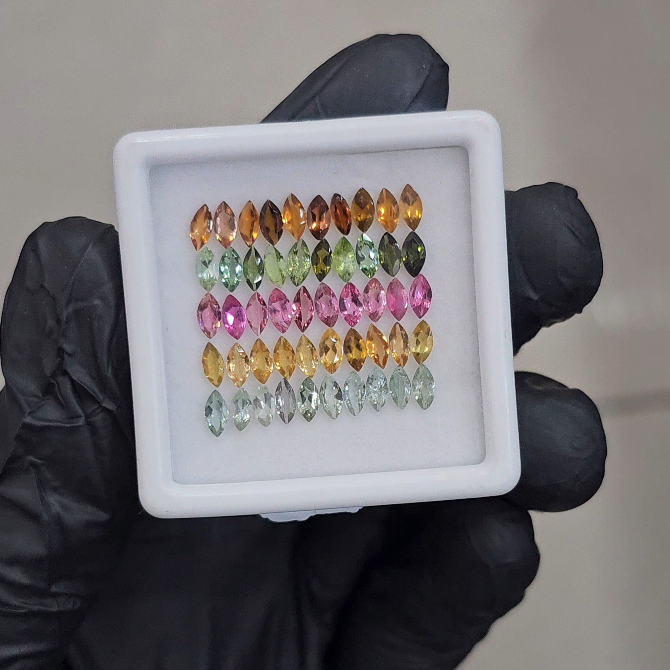 50 Pcs of Natural Tourmaline Faceted  | Marquise| Size: 6x3mm - The LabradoriteKing