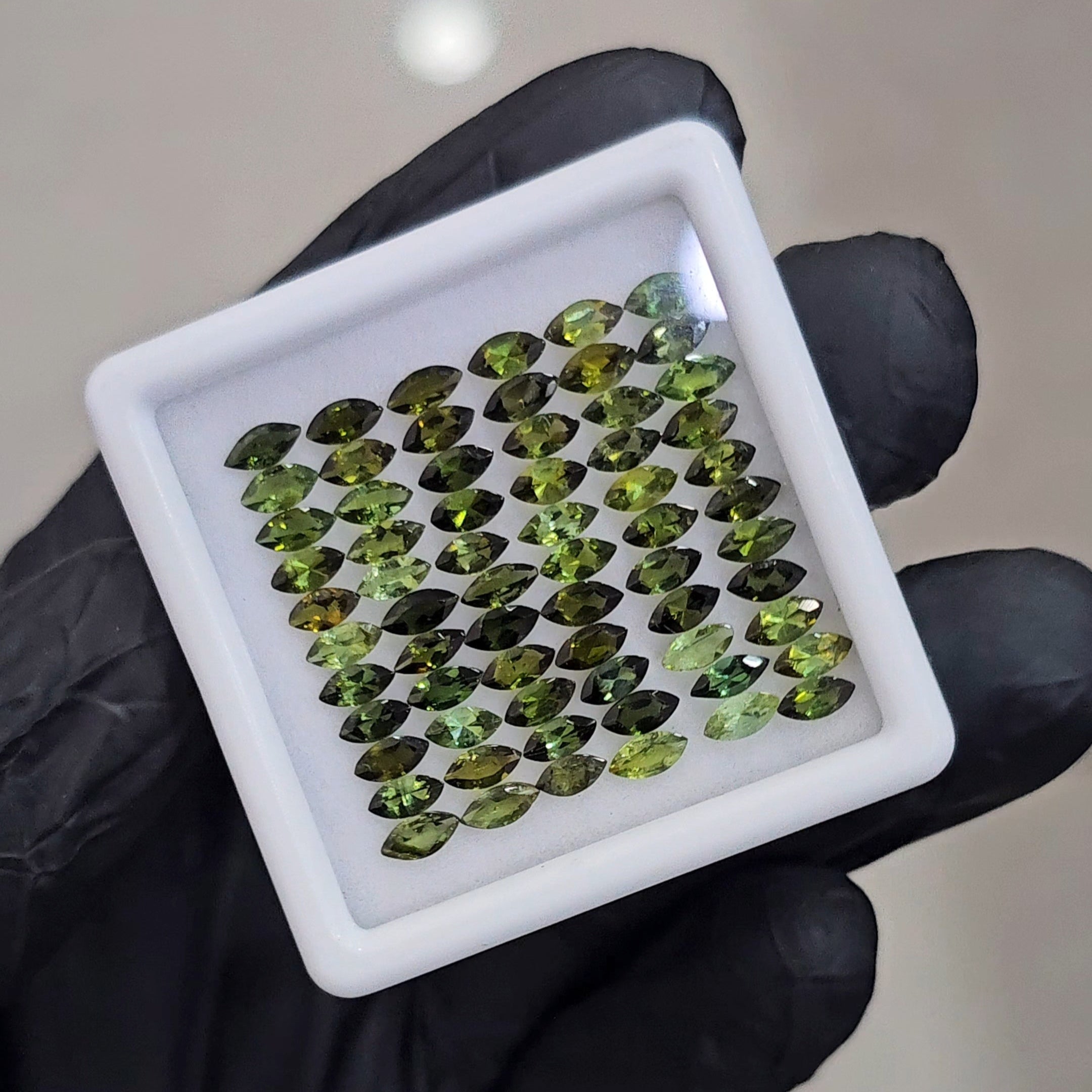 66 Pcs of Natural GreenTourmaline Faceted  | Marquise| Size: 6x3mm - The LabradoriteKing