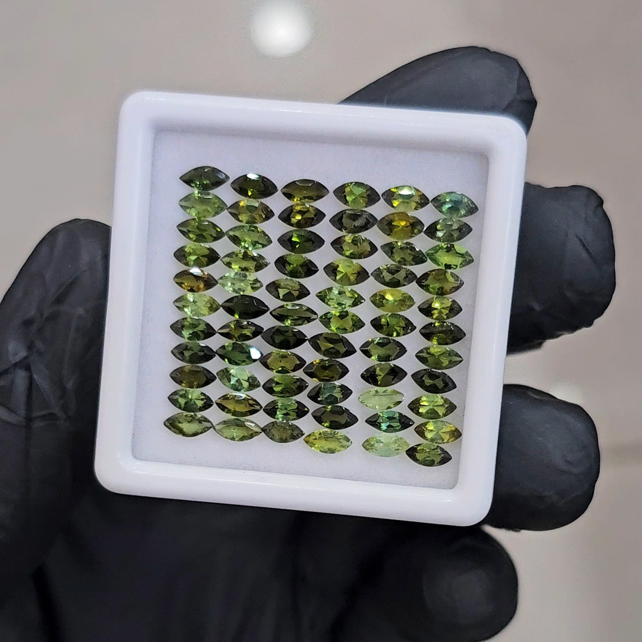 66 Pcs of Natural GreenTourmaline Faceted  | Marquise| Size: 6x3mm - The LabradoriteKing