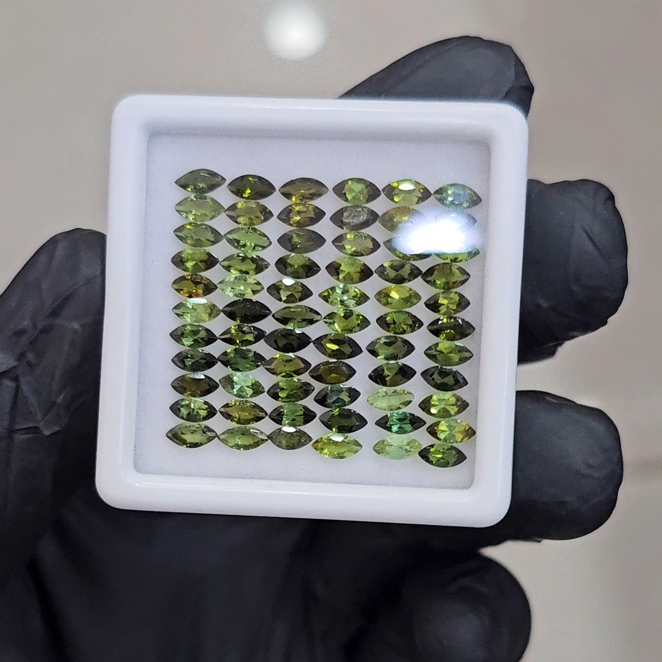 66 Pcs of Natural GreenTourmaline Faceted  | Marquise| Size: 6x3mm - The LabradoriteKing