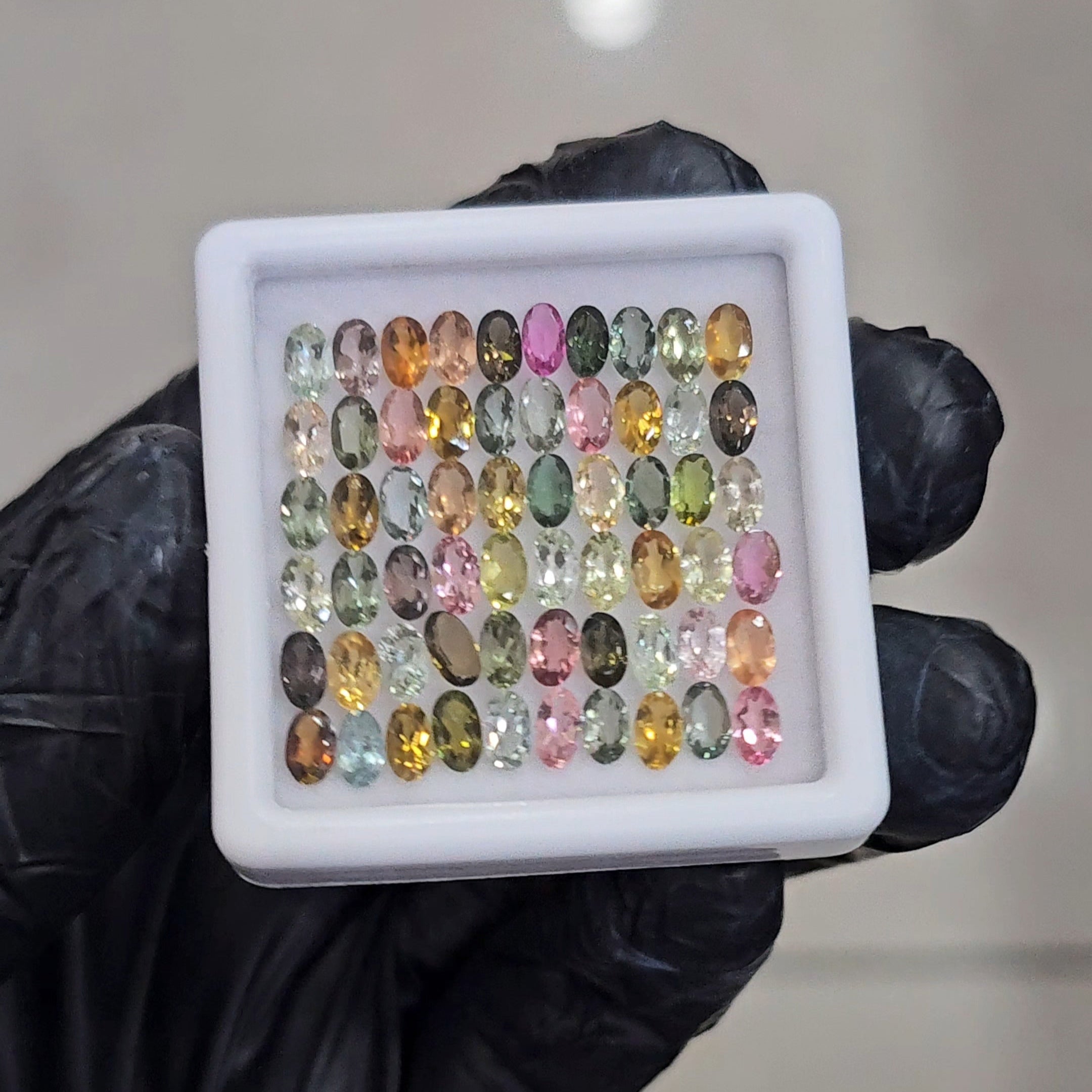 60 Pcs of Natural Tourmaline Faceted  | Oval| Size: 5x3mm - The LabradoriteKing