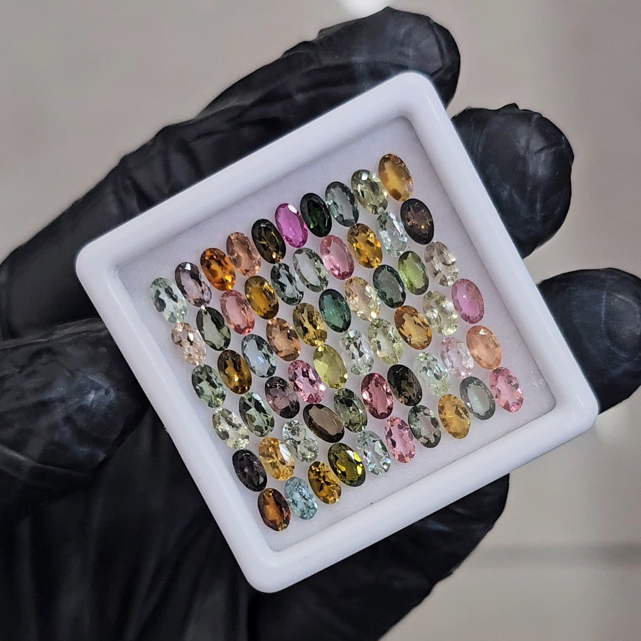 60 Pcs of Natural Tourmaline Faceted  | Oval| Size: 5x3mm - The LabradoriteKing