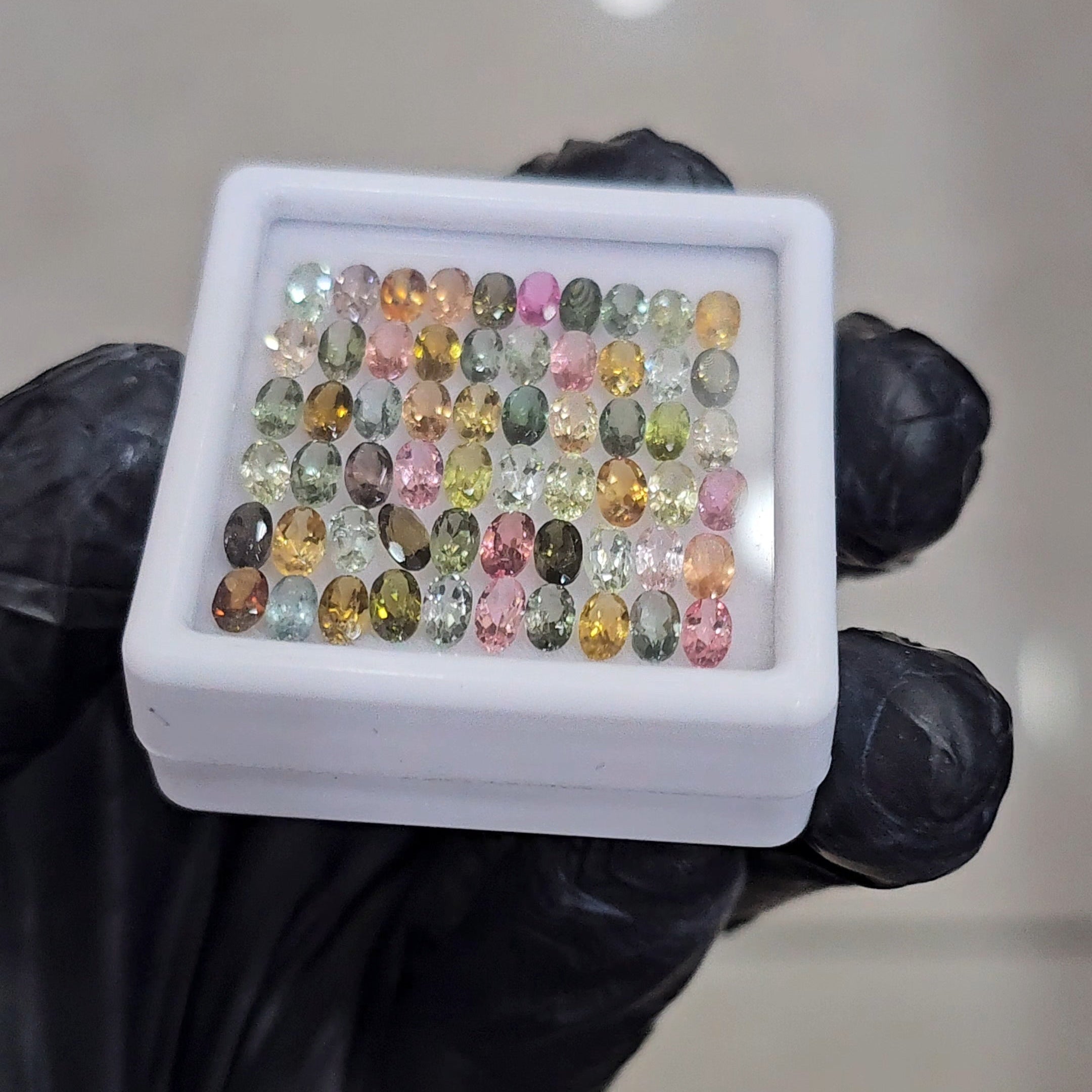 60 Pcs of Natural Tourmaline Faceted  | Oval| Size: 5x3mm - The LabradoriteKing