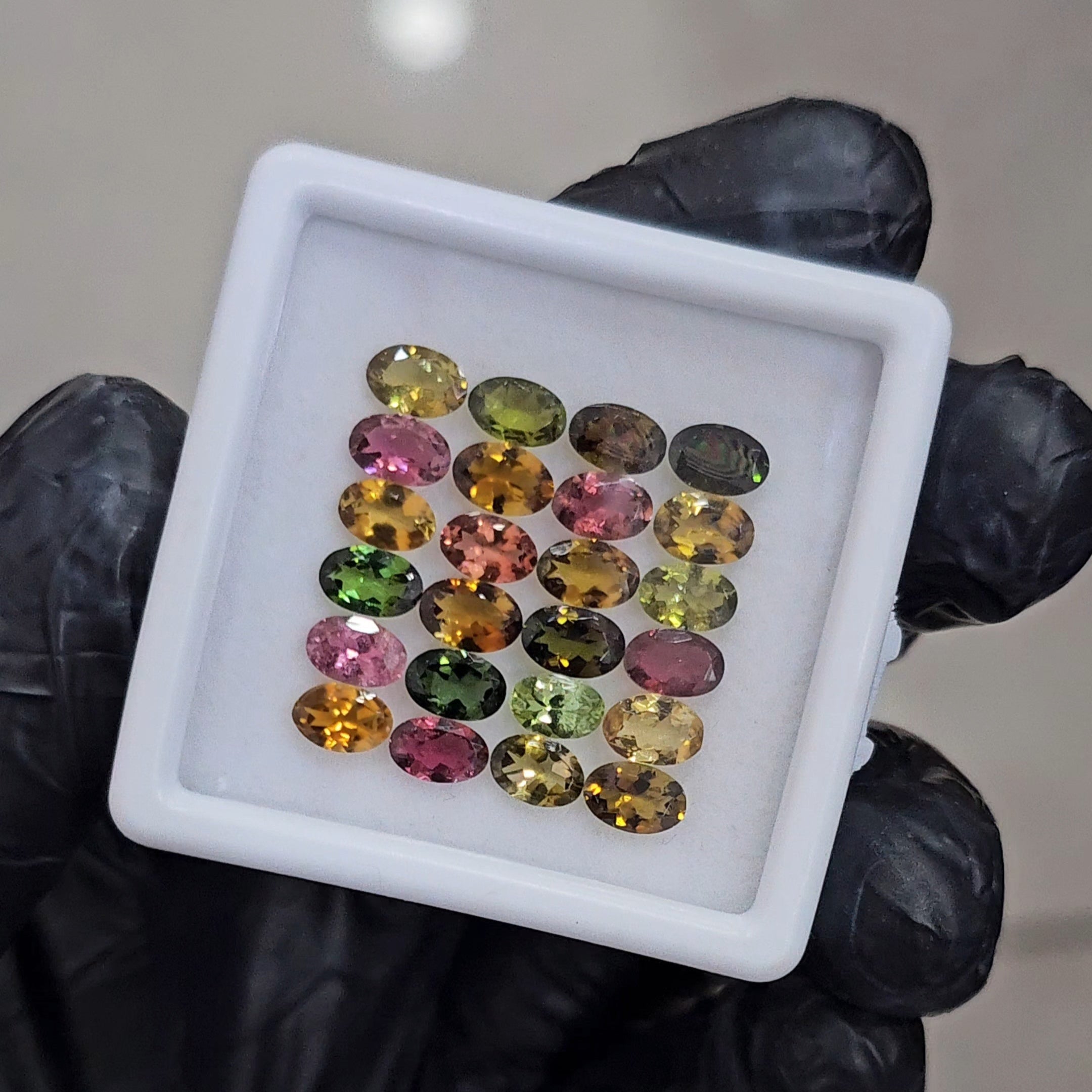 24 Pcs of Natural Tourmaline Faceted  | Oval | Size: 6x4mm - The LabradoriteKing