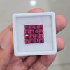 12 Pcs of Natural Ruby Faceted  | Square | Size: 4.5mm