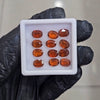 12 Pcs Of Natural Orange Kyanite Faceted |Oval Shape| Size: 8x6mm