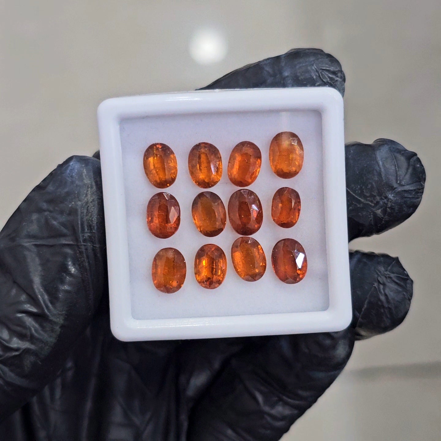 12 Pcs Of Natural Orange Kyanite Faceted |Oval Shape| Size: 8x6mm