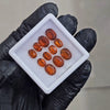 11 Pcs Of Natural Orange Kyanite Faceted |Oval Shape| Size: 7-9mm
