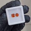 2 Pcs Of Natural Orange Kyanite Faceted |Mix Shape| Size: 6mm