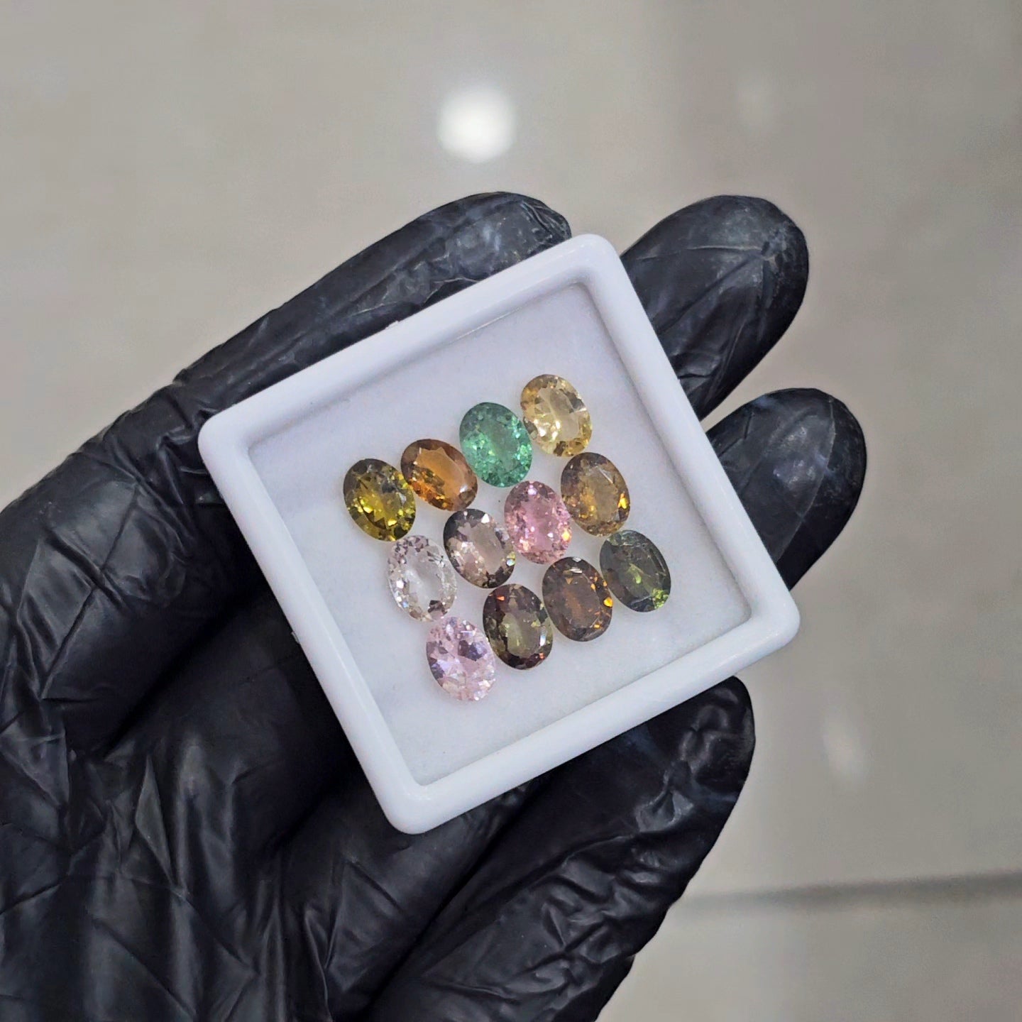 12 Pcs of Natural Tourmaline Faceted  | Oval | Size: 8x6mm