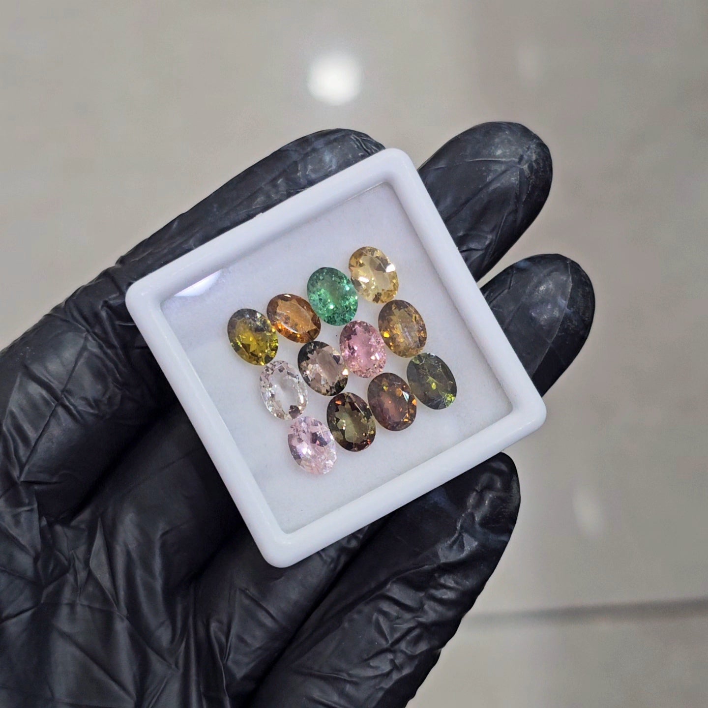 12 Pcs of Natural Tourmaline Faceted  | Oval | Size: 8x6mm