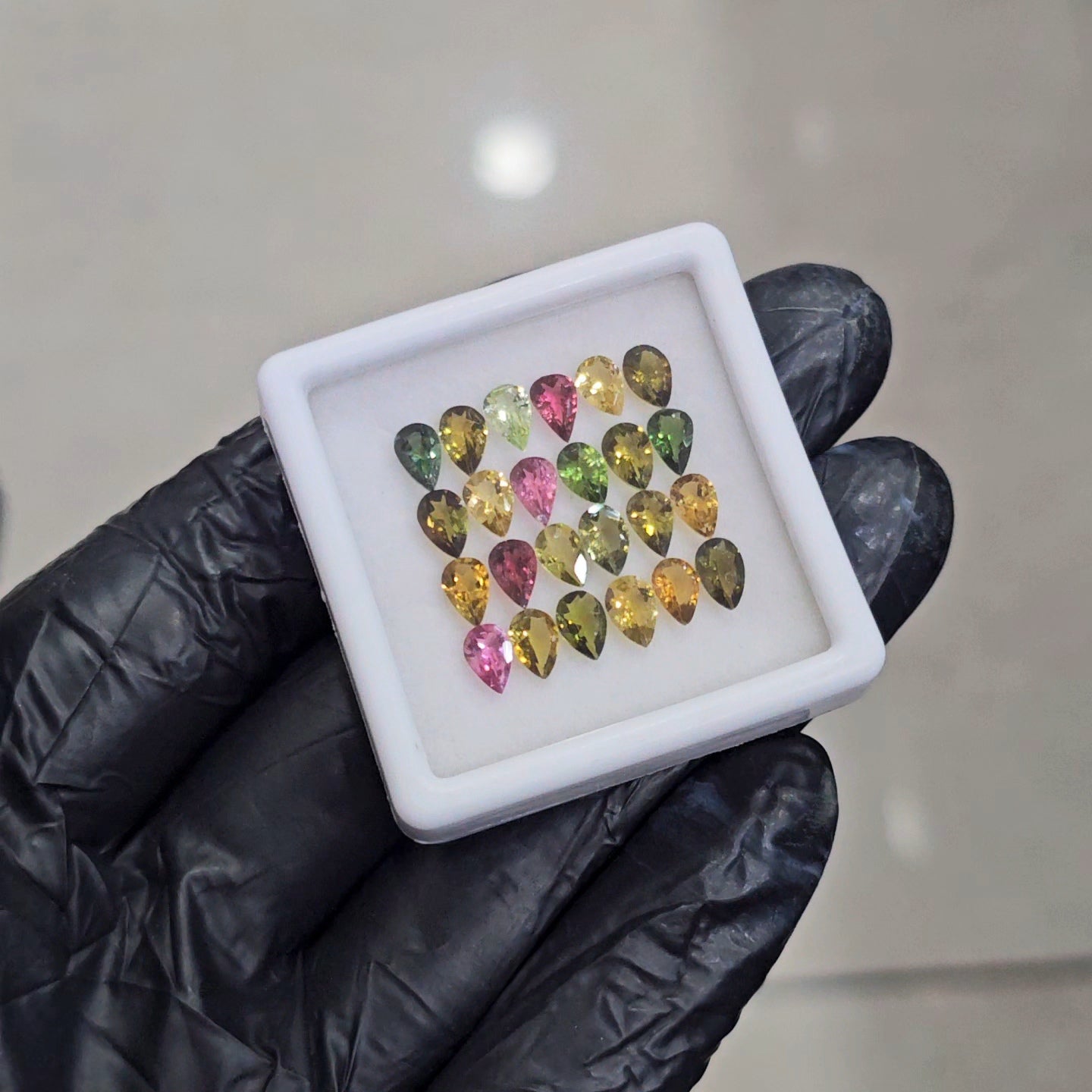 24 Pcs of Natural Tourmaline Faceted  | Pear | Size: 6x4mm