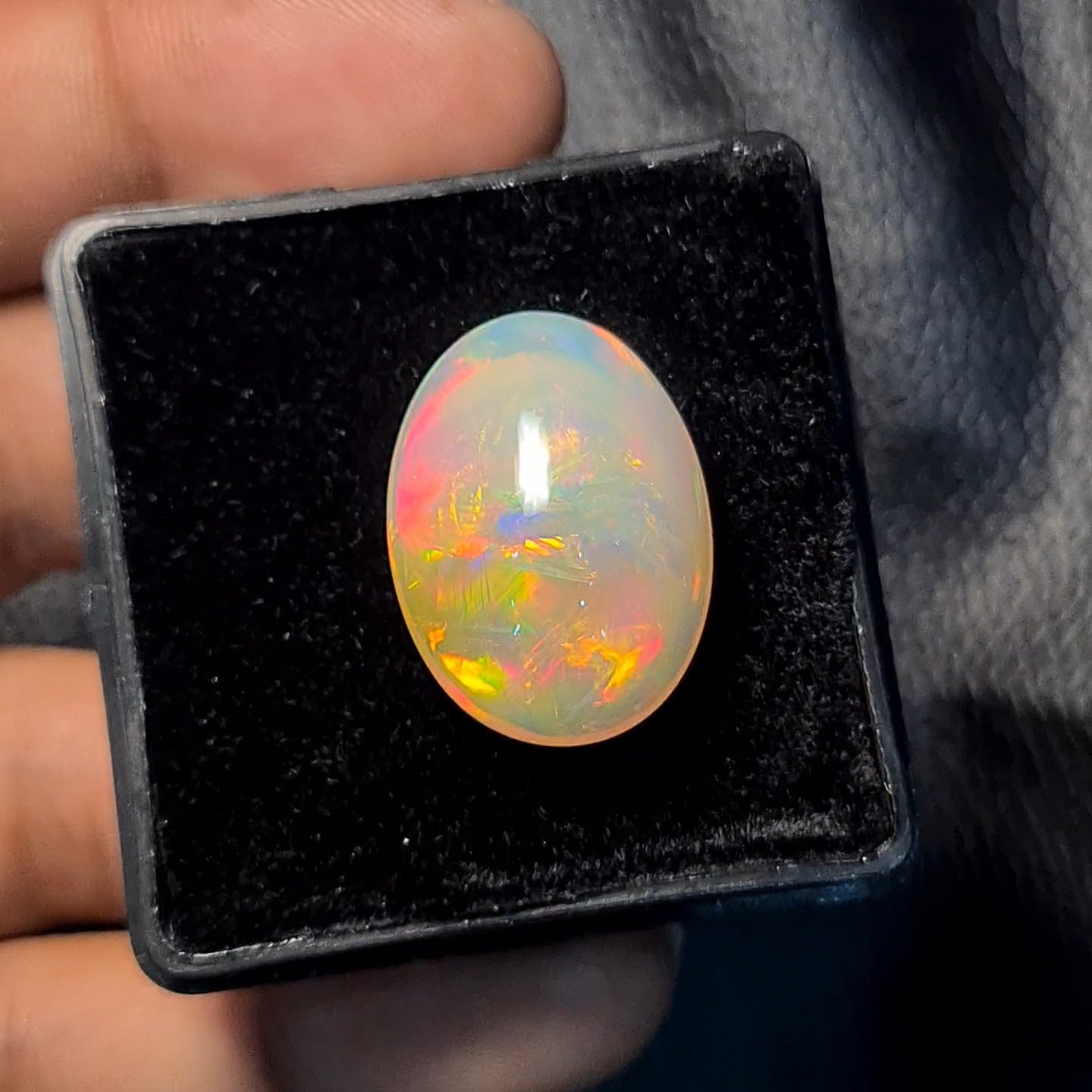 Natural Ethiopian Opal Cabochon | Oval| Size: 22x16mm
