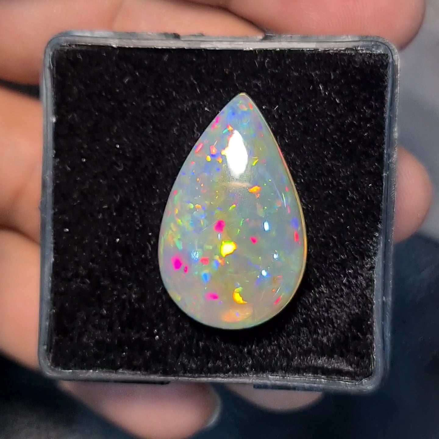 Natural Ethiopian Opal Cabochon | Pear| Size: 26x16mm