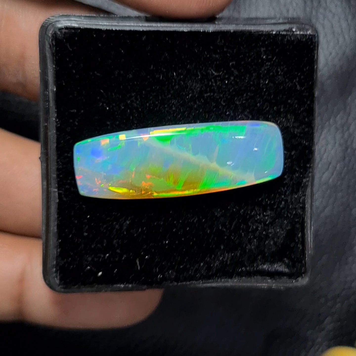 Natural Ethiopian Opal Cabochon | Rectangle| Size: 30x10mm