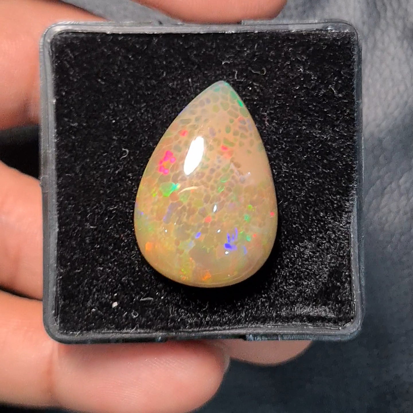 Natural Ethiopian Opal Cabochon | Pear| Size: 25x18mm