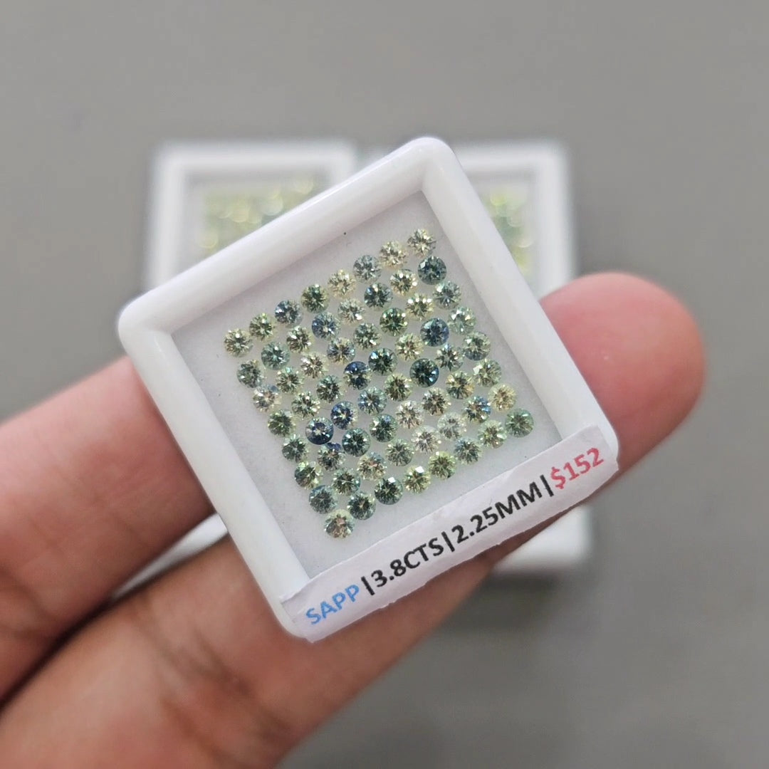 Natural Teal Sapphire unheated Ideal Cut | Round | 2.25mm | Teal Colour