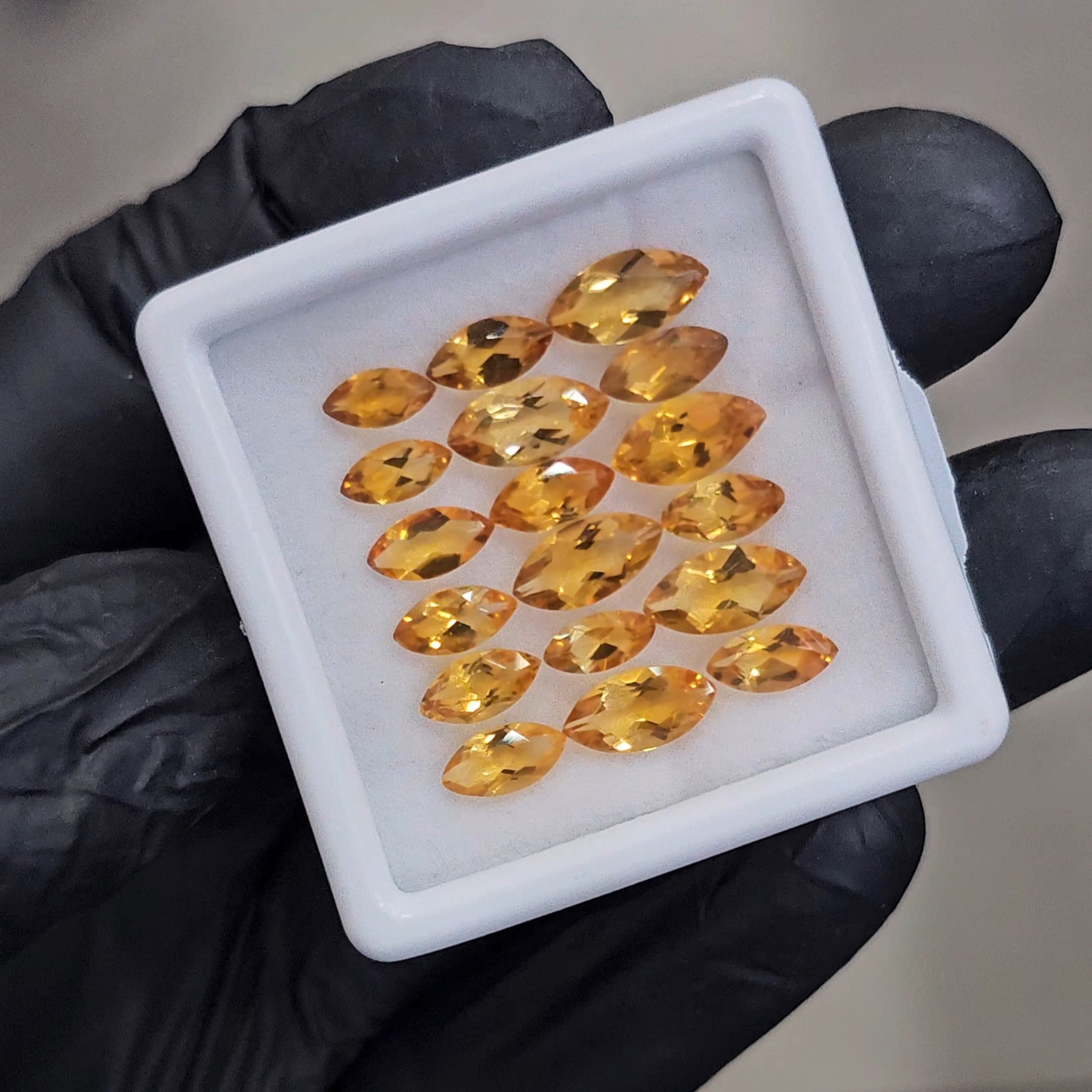 18 Pcs Of Natural Citrine Faceted | Shape: Marquise | Size: 7-10mm