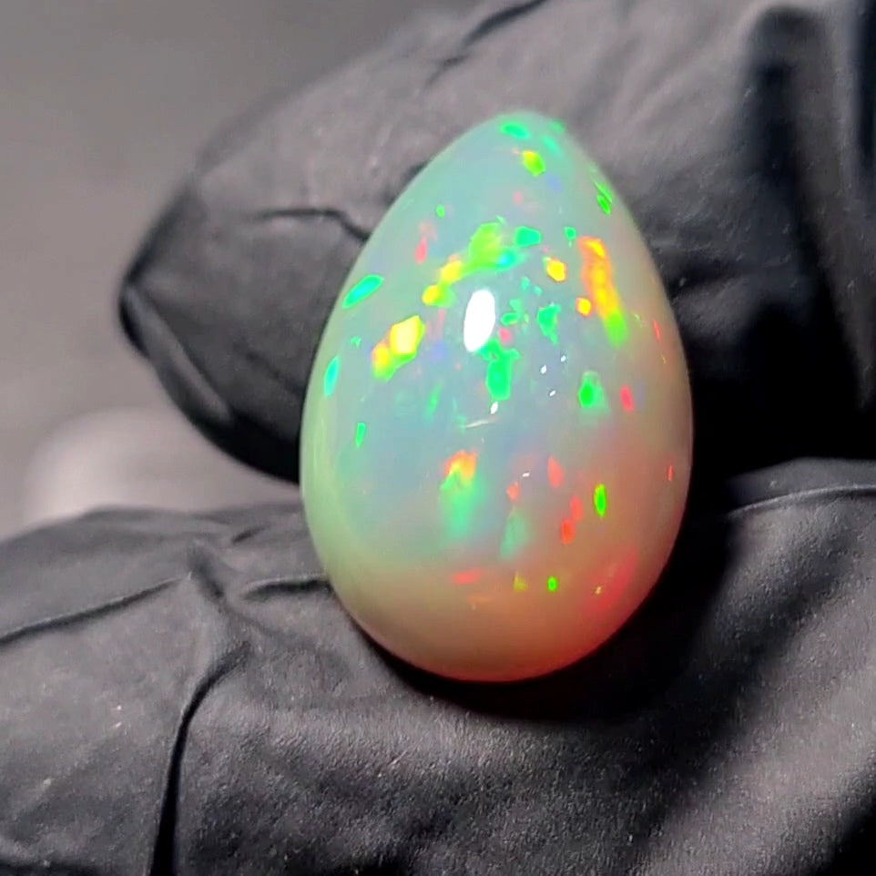 Natural Ethiopian Opal Cabochon | Pear | Size: 18x12mm - The LabradoriteKing