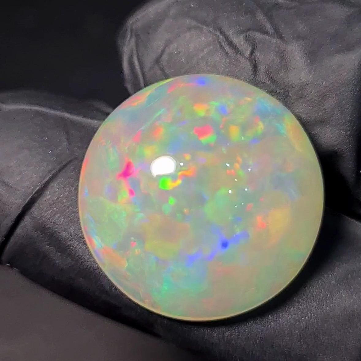 Natural Ethiopian Opal Cabochon | Round| Size: 21mm - The LabradoriteKing