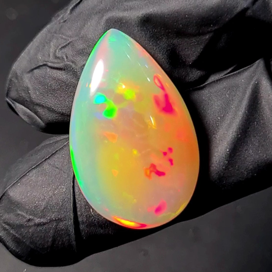 Natural Ethiopian Opal Cabochon | Pear| Size: 26x17mm - The LabradoriteKing