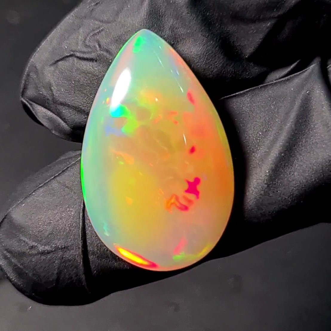 Natural Ethiopian Opal Cabochon | Pear| Size: 26x17mm - The LabradoriteKing