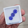 3 Pcs Of Natural Tanzanite Faceted Gemstone |Round| Size: 10mm - The LabradoriteKing