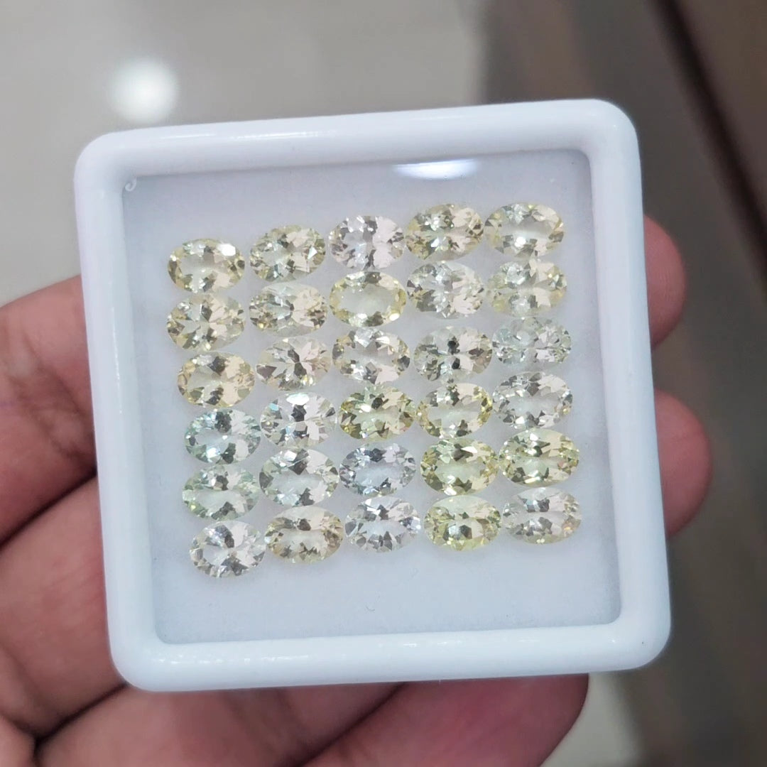 30 Pcs of Natural Mix Beryls; Morganite, Heliodor & Green Beryl | Shap: Oval| Size:7x5mm - The LabradoriteKing