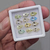 12 Pcs of Natural Mix Beryls; Morganite,Aquamarine, Heliodor & Green Beryl | Shap: Pear | Size:9x6mm - The LabradoriteKing