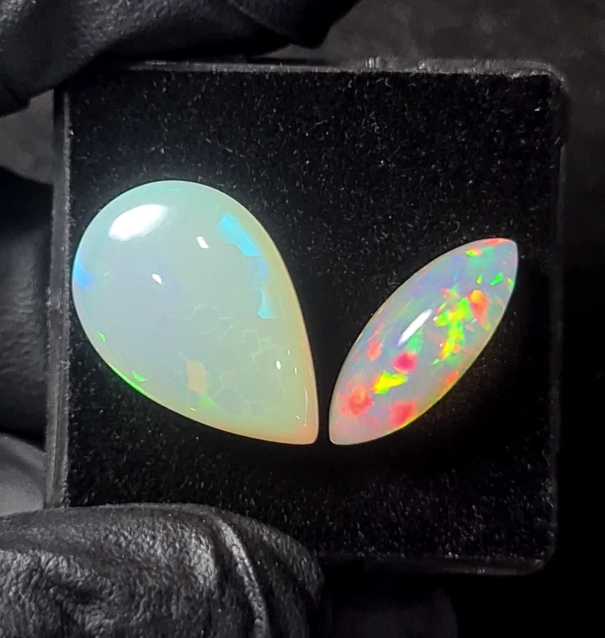 2pcs Natural Ethiopian Opal Cabochon | Pear&Marquis| Size: 8-24mm - The LabradoriteKing
