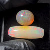 2pcs Natural Ethiopian Opal Cabochon | Oval & Rectangle | Size: 15-28mm - The LabradoriteKing