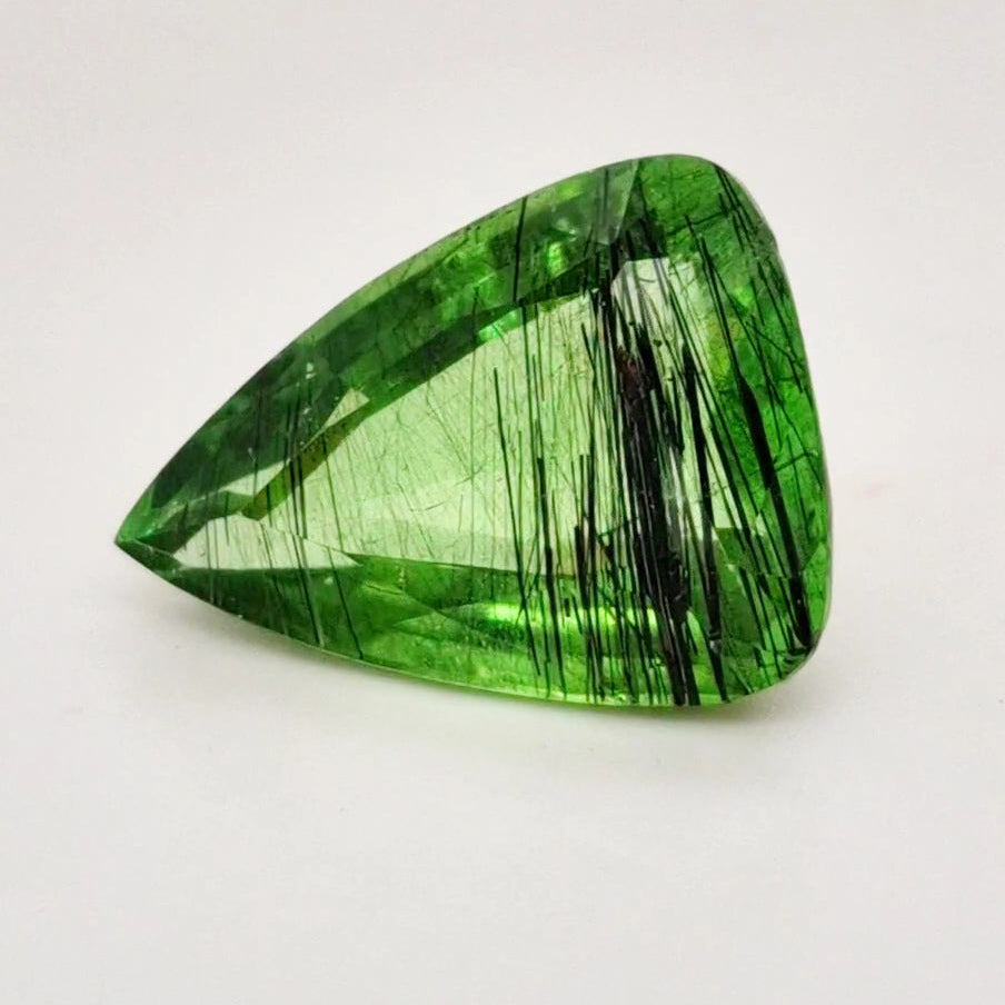 Natural Peridot With Rutile Faceted | Pear | Size: 21x16mm - The LabradoriteKing