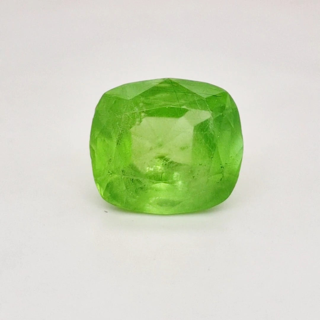 Natural Peridot With Rutile Faceted | Rectangle | Size: 17x15mm - The LabradoriteKing