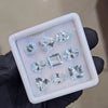 9Pcs of Natural Aquamarine Faceted  | Eye/loupe clean | Mix | Size: 9x11mm - The LabradoriteKing