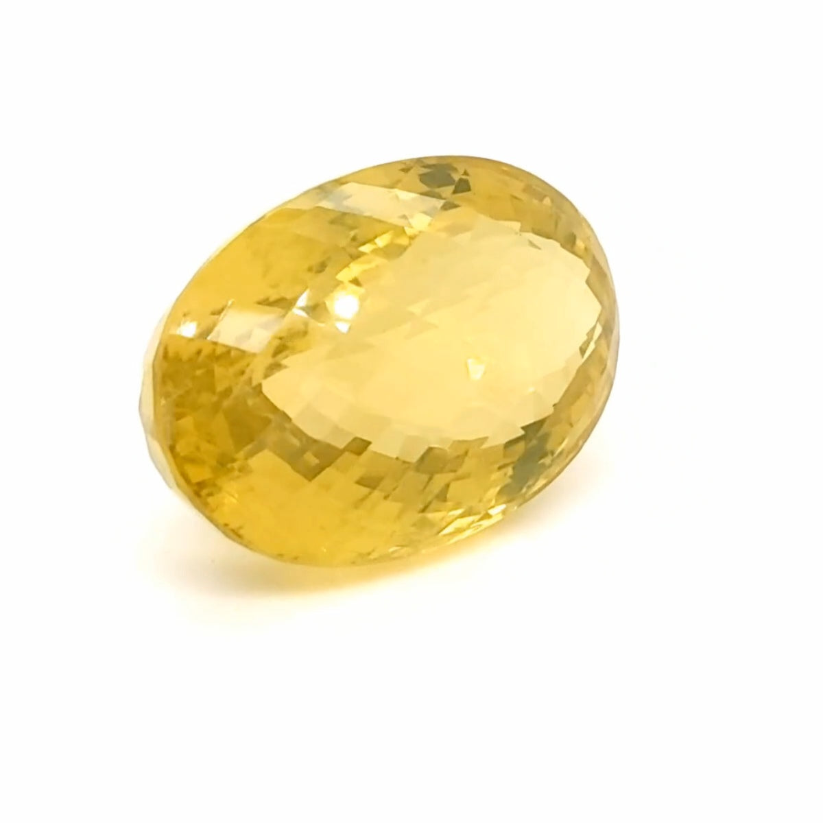 Natural  Lemon Quartz Checker Cut | Oval | 37x24mm