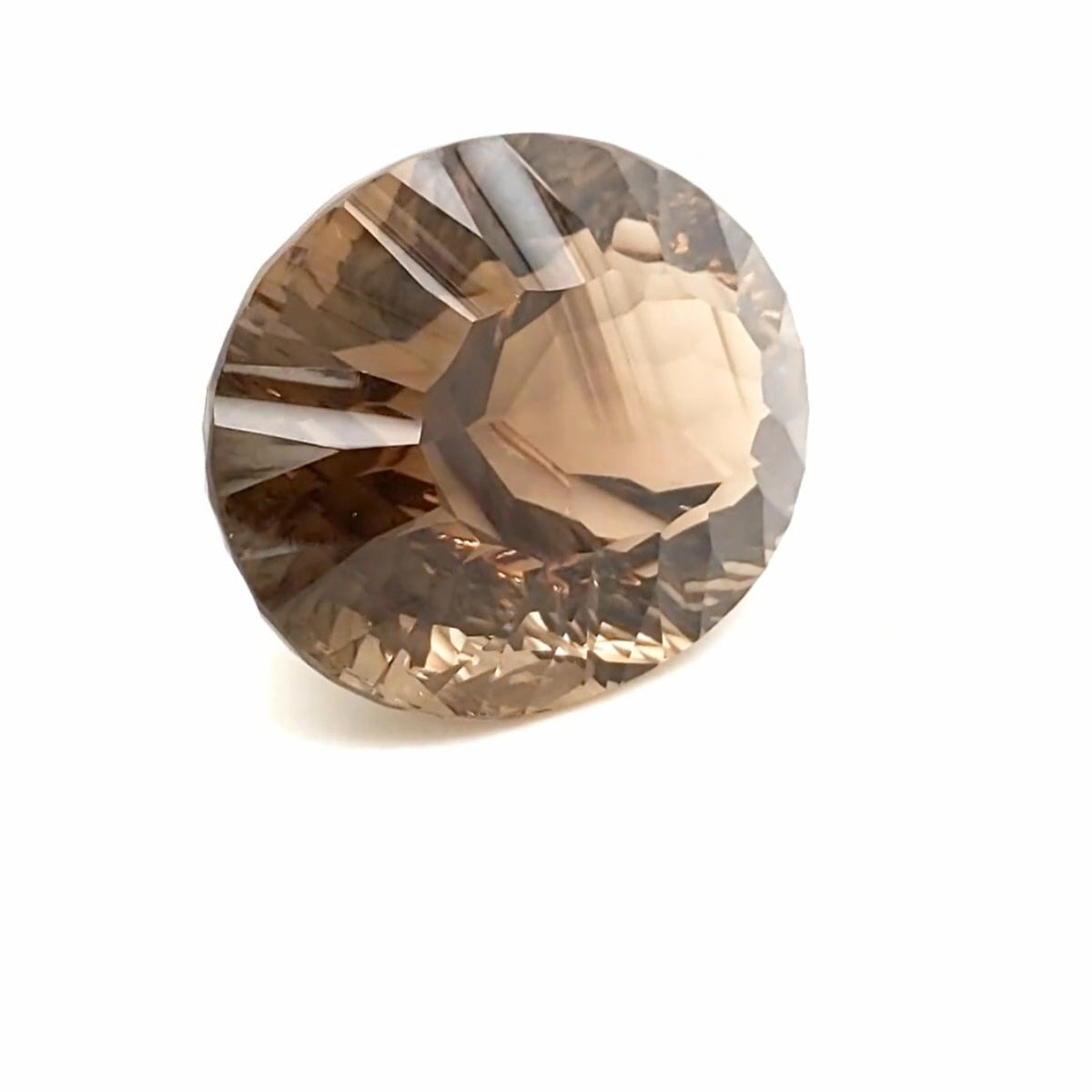 Natural Smoky Quartz Concave Cut | Shape: Oval | 32x25mm
