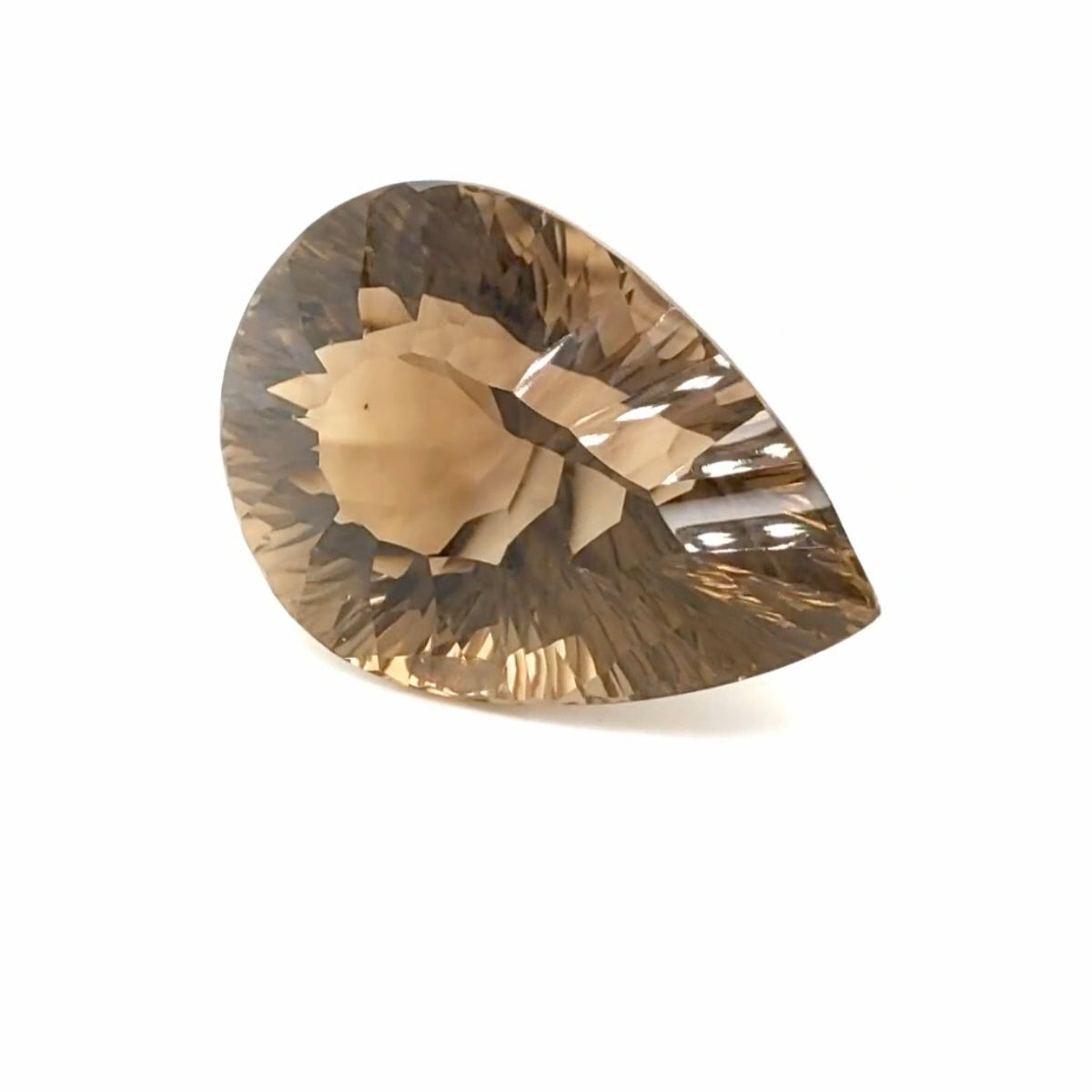 Natural Smoky Quartz Concave Cut | Pear | 35x24mm