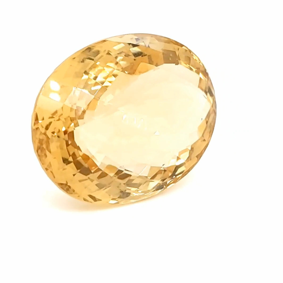 Natural  Citrine Checker Cut | Oval | 35x27mm