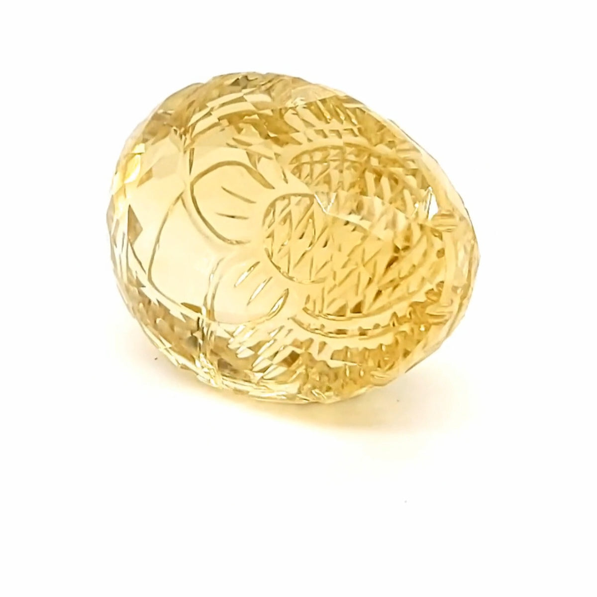 Natural Lemon Quartz Carved | Oval | 27x20mm